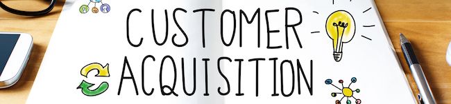 Illustration of the words "Customer Acquisition"