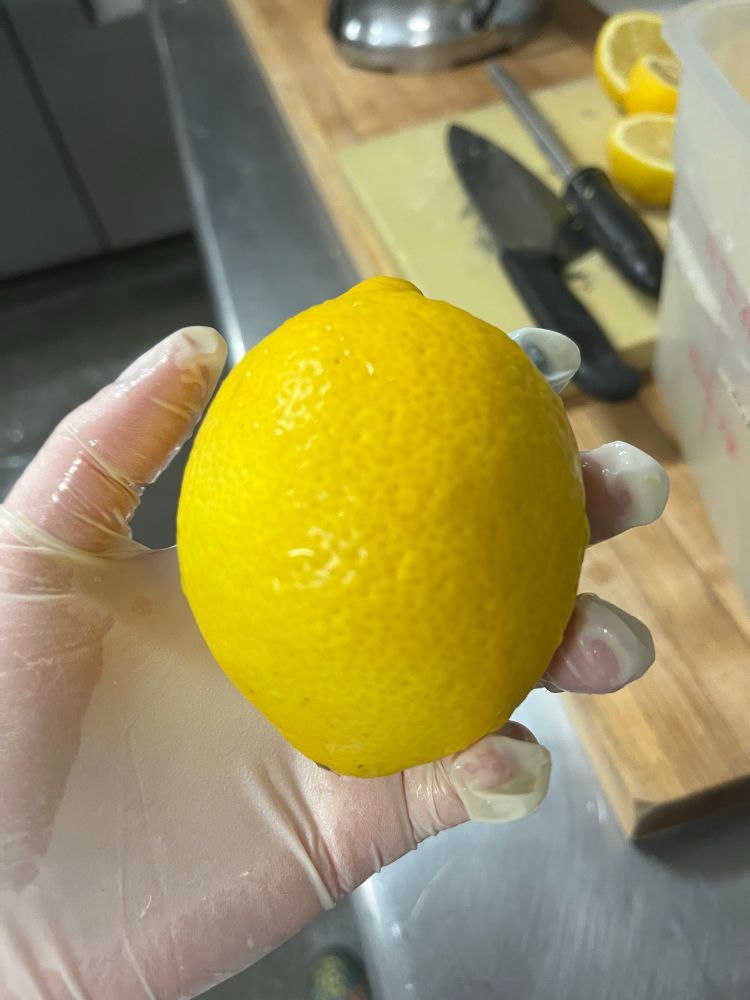 an extremely yellow lemon