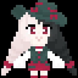 Tiny pixel sprite of a lil' shapeshifter gal!