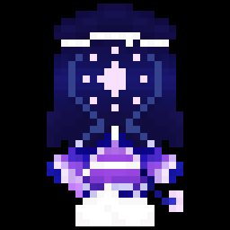 Tiny pixel sprite of a lil' Starmaker gal!