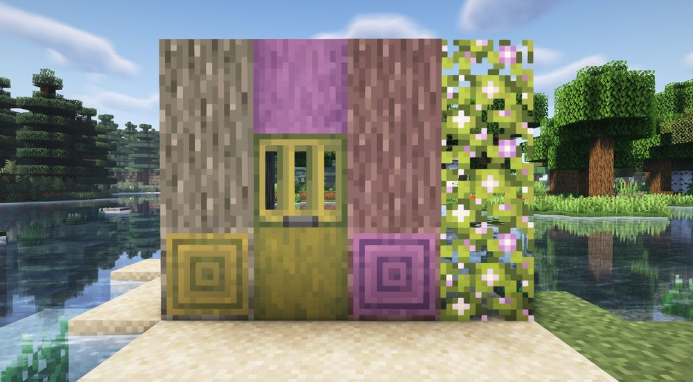 Minecraft: bulnesia and purpleheart wood
