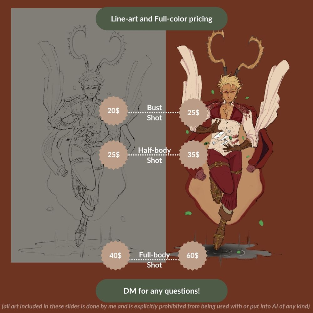 A character mockup for commissions; it is lined and colored