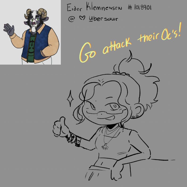 a post to show the character reference and whom it belongs to 