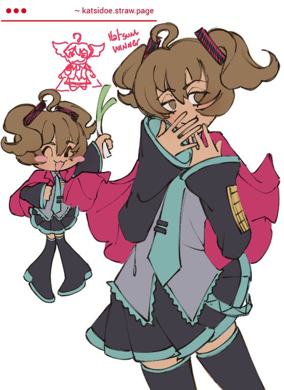 Eustace Winner dressed as Hatsune Miku.