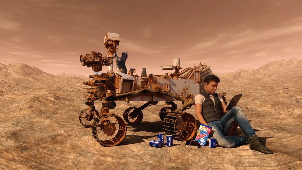 A young wizard and a more senior one take a little time off on Mars...