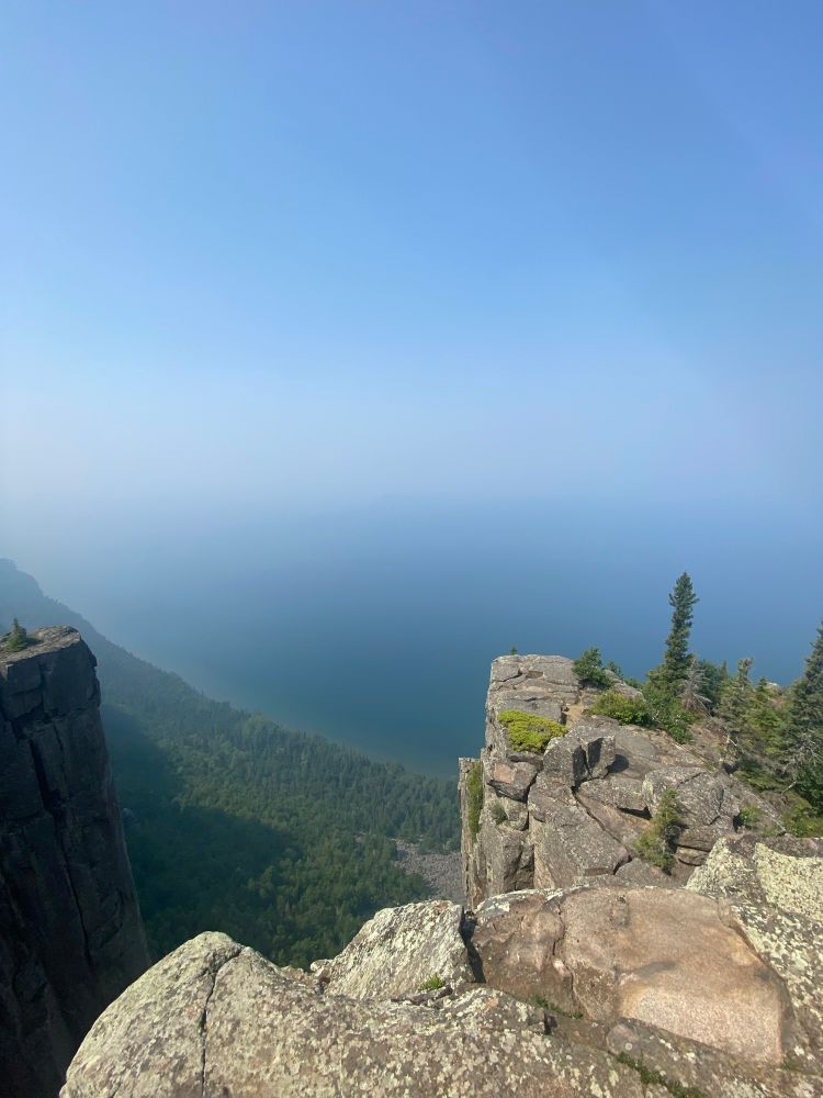 A view from the top of the Sleeping Giant rock formation East of Thunder Bay, Ontario today.