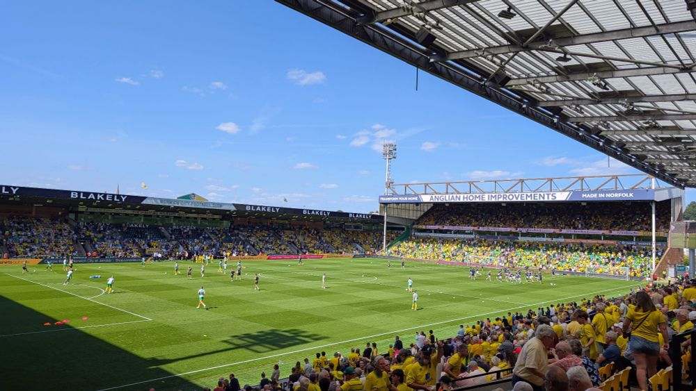 Carrow Road on the opening day of the Championship season.