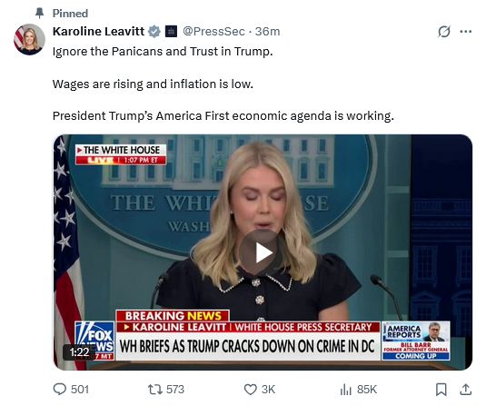 Karoline Leavitt lying about wages and inflation