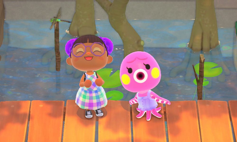My ACNH rep in the museum with Marina