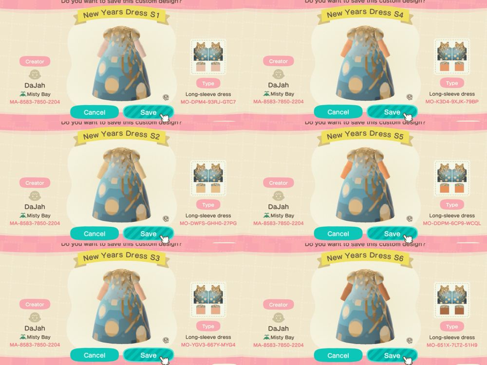 Custom New Years dresses made by me that is available in skin tones 1 - 8