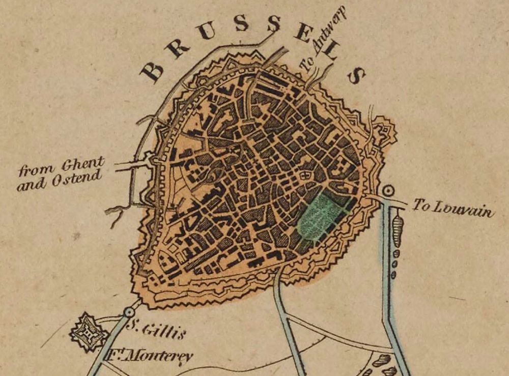 🗺️ Map: Early 19th-century Brussels
📚 Source: Gallica – Bibliothèque nationale de France (BnF)