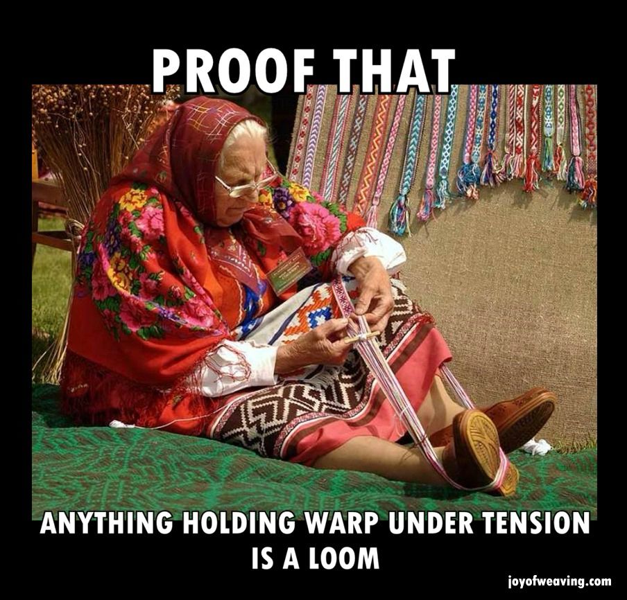 The very definition of a loom: holds warp threads straight. Everything else, shafts, beams, etc. are just the cherry on top.