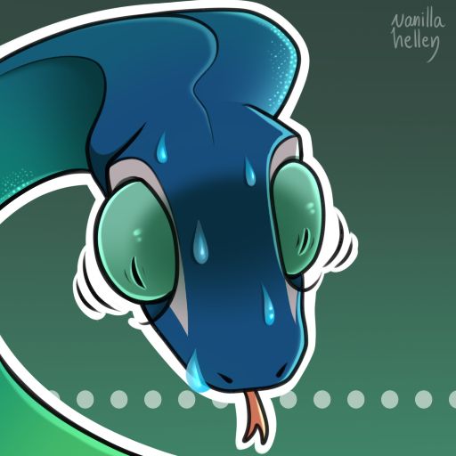 a simple icon of a stressed snake