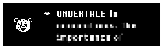 a screenshot of the Undertale Memory event/site, with a smiling front-facing pixel cheetah head and the text next to it blurred out, except for the "UNDERTALE" that the memory begins with by default