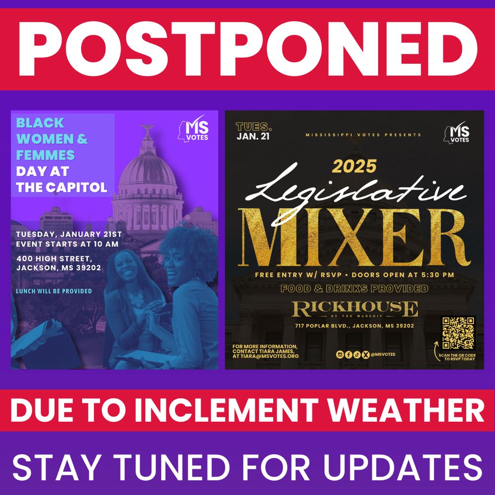POSTPONED EVENTS: Black Women and Femmes Day at the Capitol and the Legislative Mixer at Rickhouse by the Manship have been postponed due to inclement weather. These events will not take place on January 21. Stay Tuned For Updates.