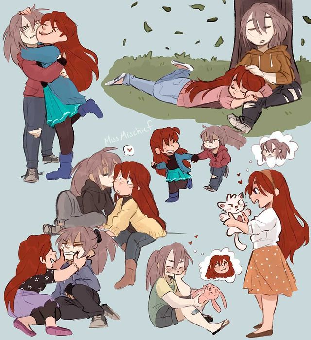 Very old ship art of two of my OCs, Colin (Ginger-haired girl) and Petra (grey-haired girl). From an original work which I'm still slowly trudging on by with.