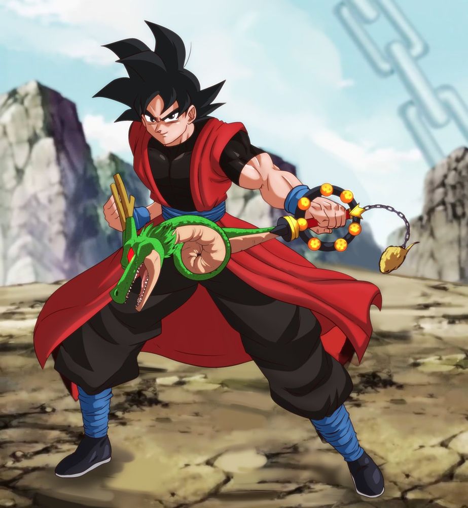 Art piece featuring Super Dragon Ball Heroes Goku wielding a Keyblade. The backstory on this one is COMPLICATED, but I'll gladly explain in better detail for those that wish to hear it. I played a younger version of him in a multiverse-centric Roleplay.