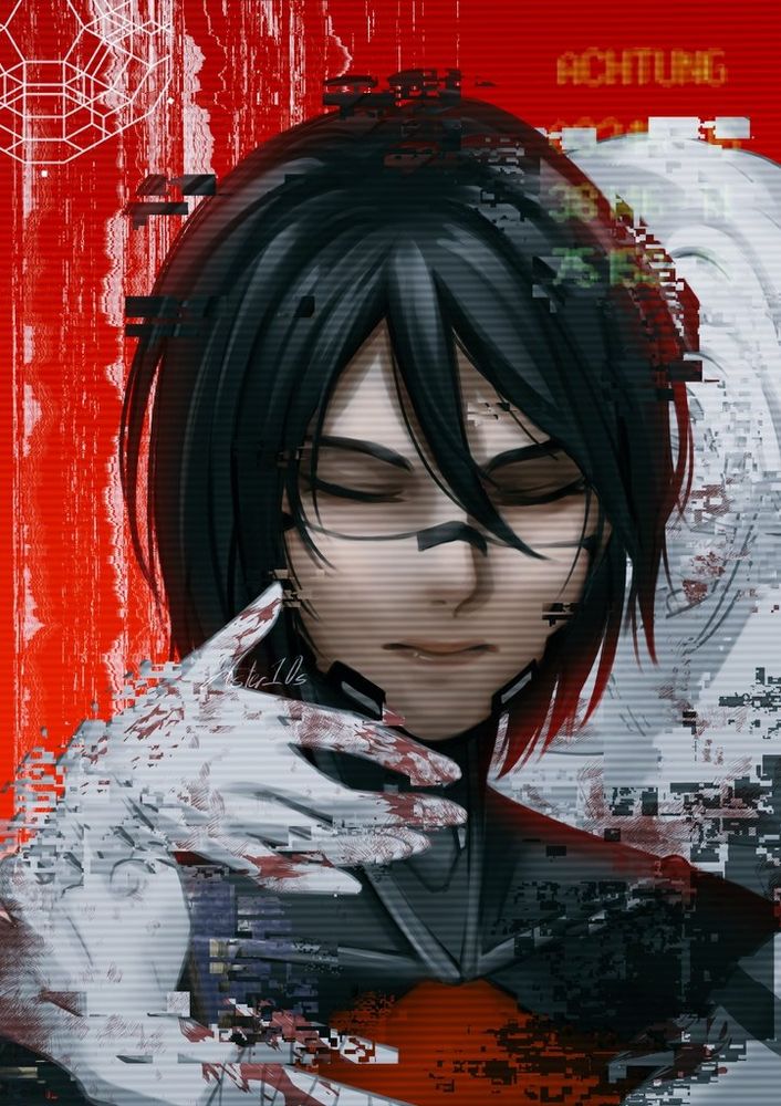 Elster being hugged from behind by Arianne but it's glitched out due to Elster's memory