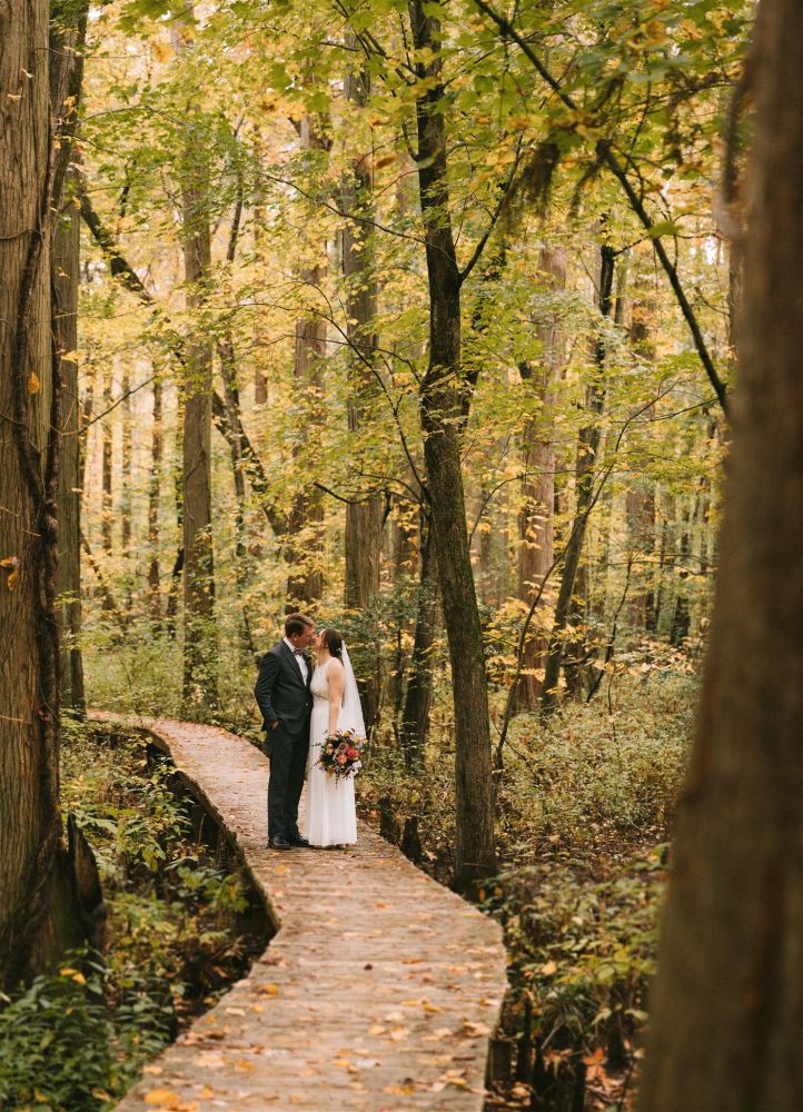 Kissing in the beauty of the swamp