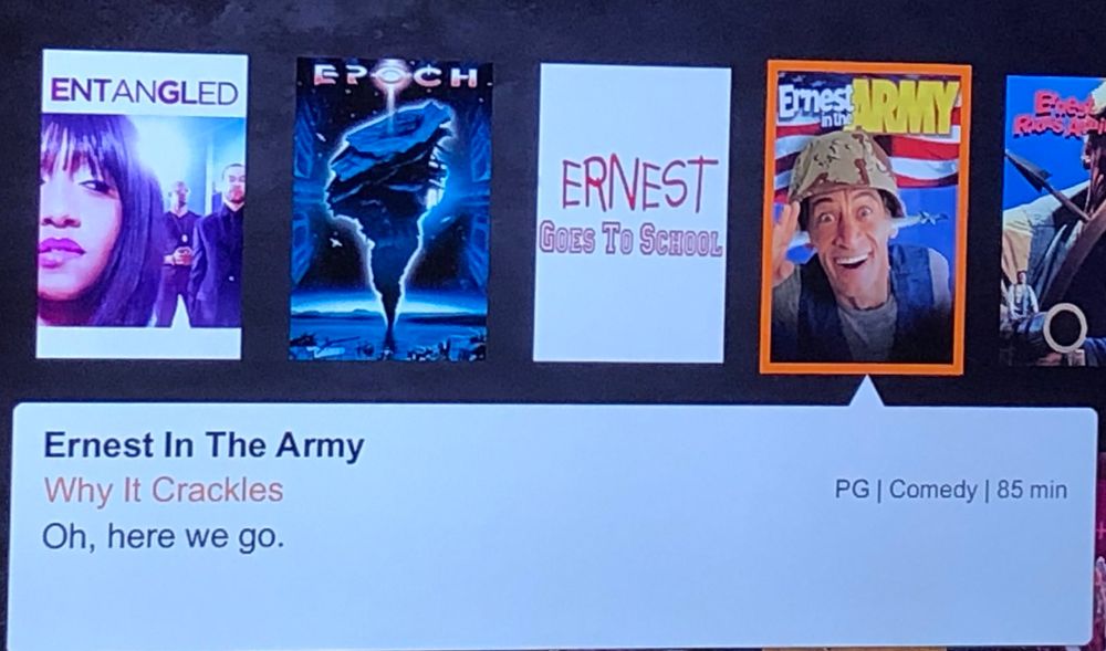 Ernest in the Army: Oh, here we go.