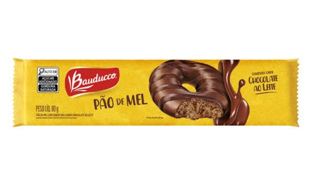 Embalagem do pão de mel da marca Bauducco