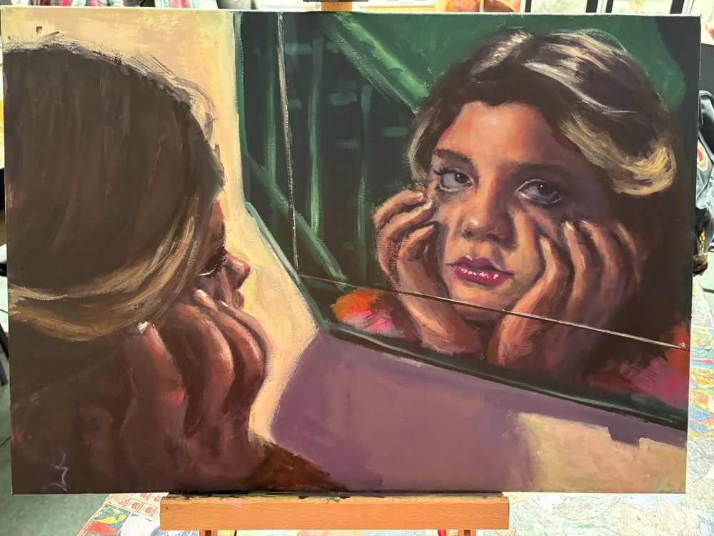 15 hour exam piece, acrylic 