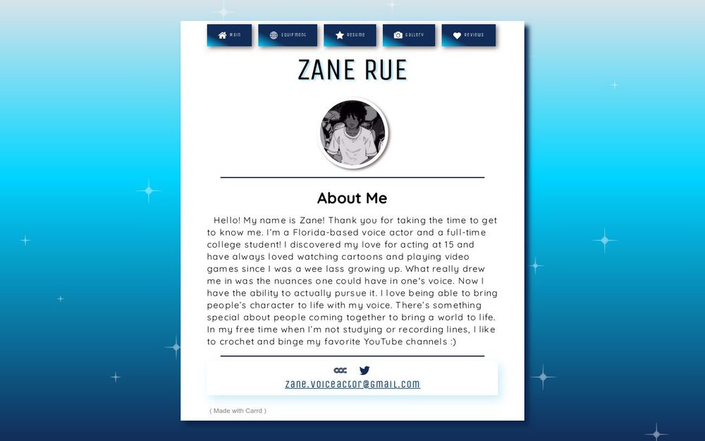 Zane Rue Voice Acting