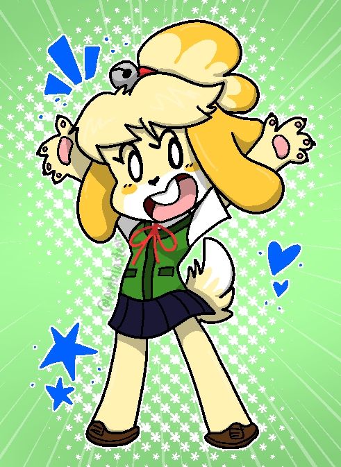 fanart of Isabelle from animal crossing 