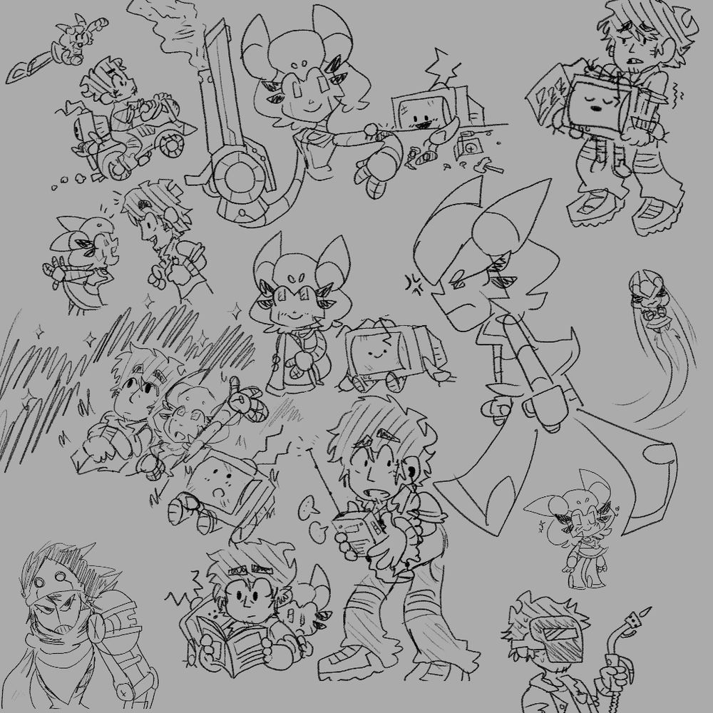 Quick doodles of OCs 