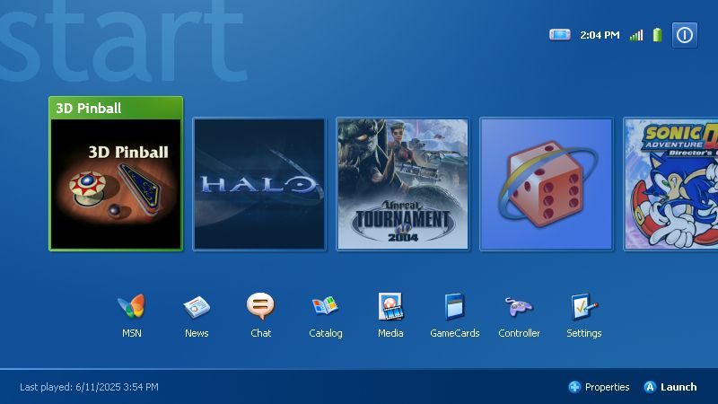 The Switch/Switch 2 home screen reimagined with Windows XP/MCE aesthetics