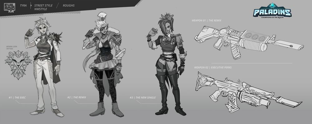 STREET STYLE WORLD Tyra Skin initial roughs concept