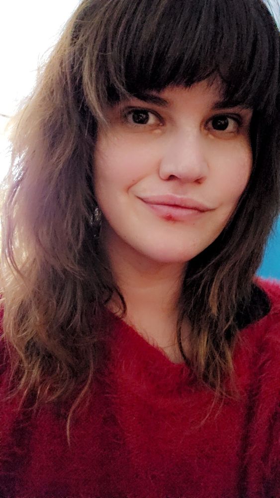 selfie of me with a red jumper 