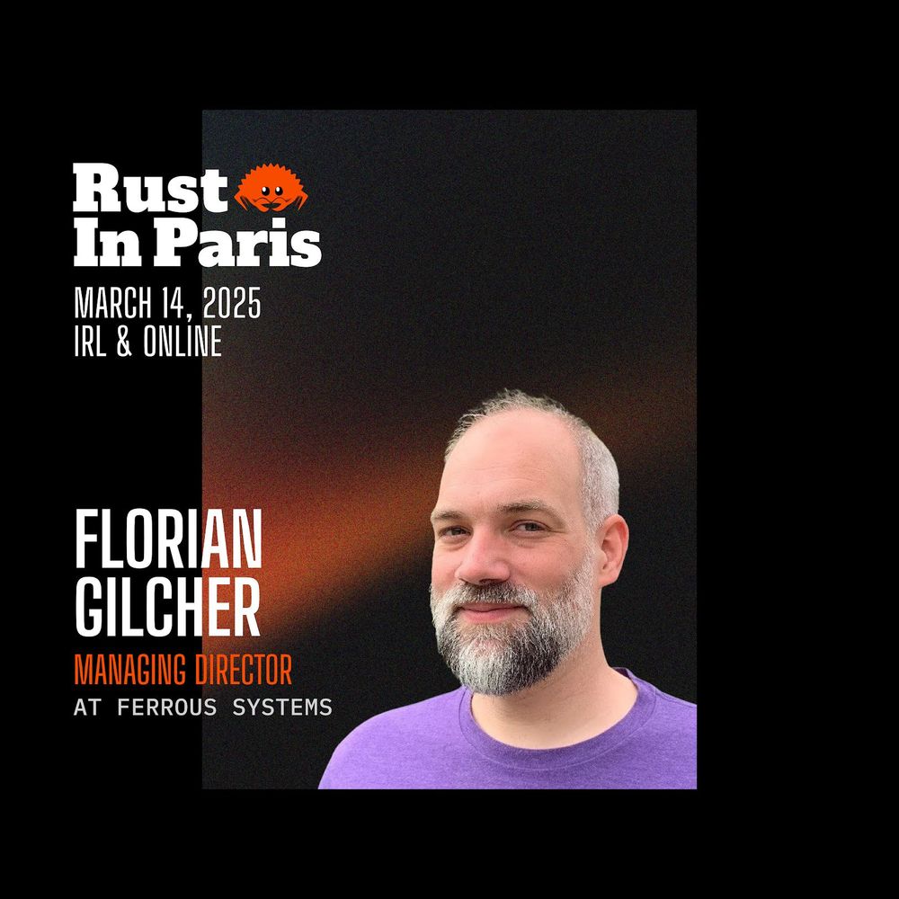 Florian Gilcher, speaker at the Rust in Paris conference