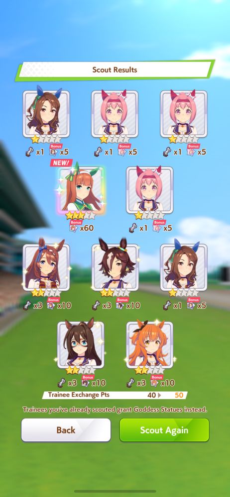 Silence Suzuka on the fifth ten pull 