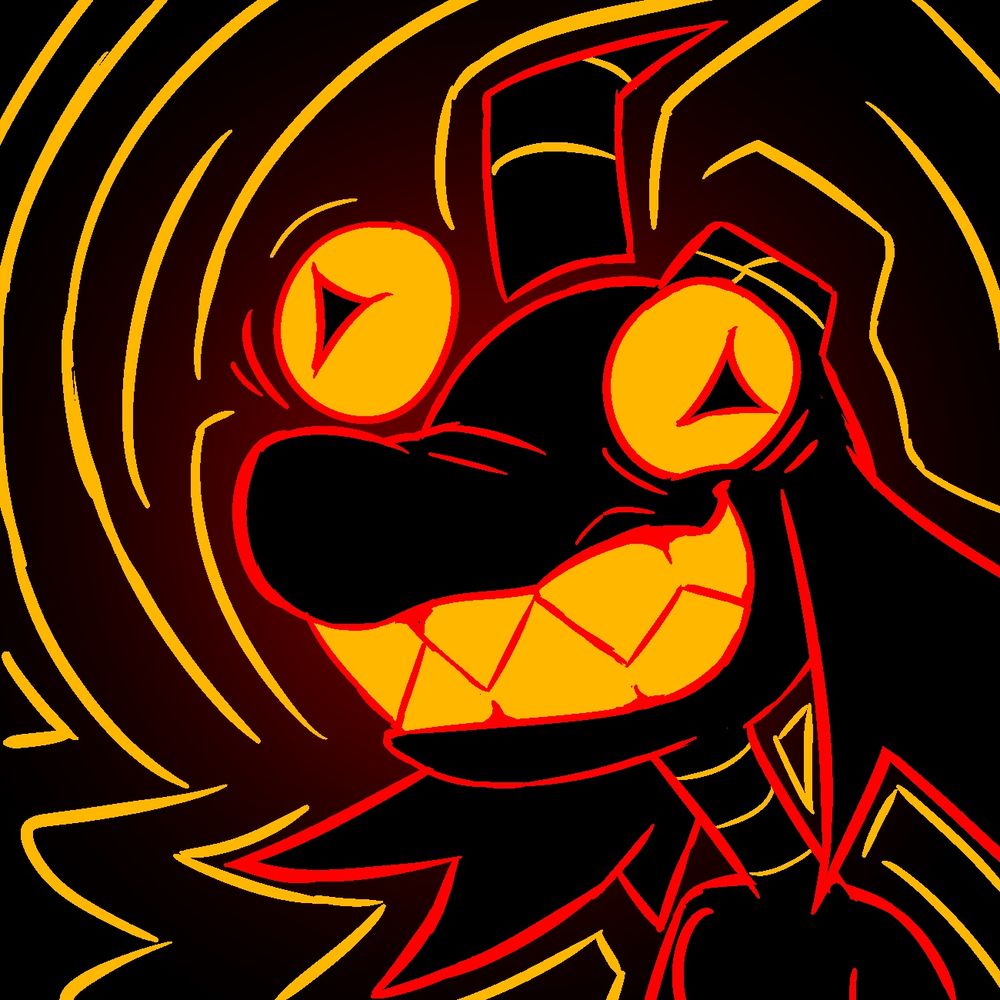 Picture of Sparko smiling wildly 