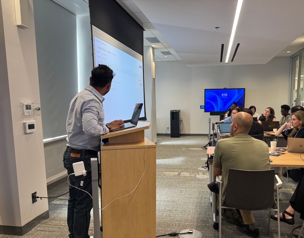 Sangram Keshari Sahu presenting at the podium