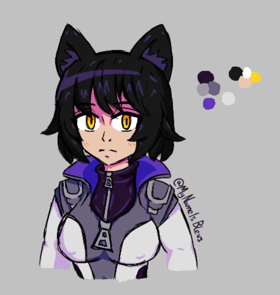 Drawing of Blake Belladonna in her outfit from Volume 7 of RWBY