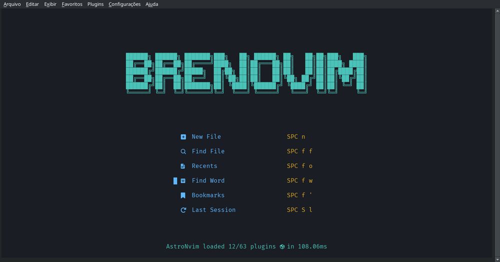 home page do meu neovim
