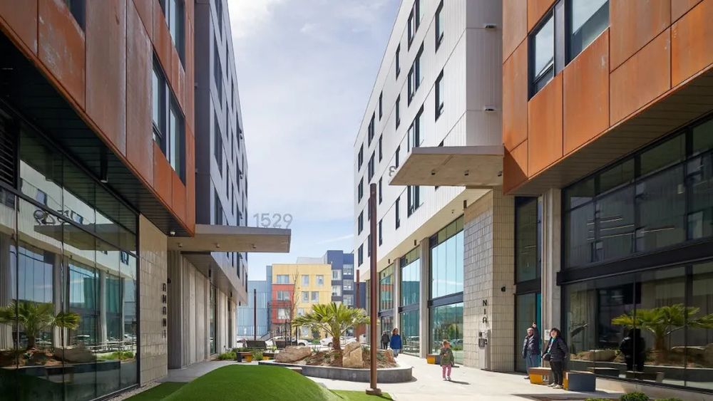 Photo of Amani and Nia affordable housing communities in Sunnydale HOPE SF. Credit: Keith Baker Photography