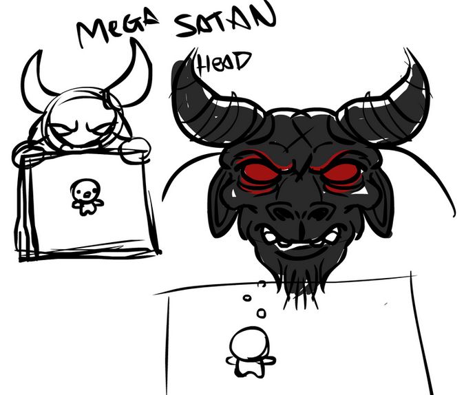 Edmund McMillen's Mega Satan concept art