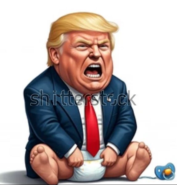 Image of Donald Trump in a with a watermark now reading SHITTERSTOCK