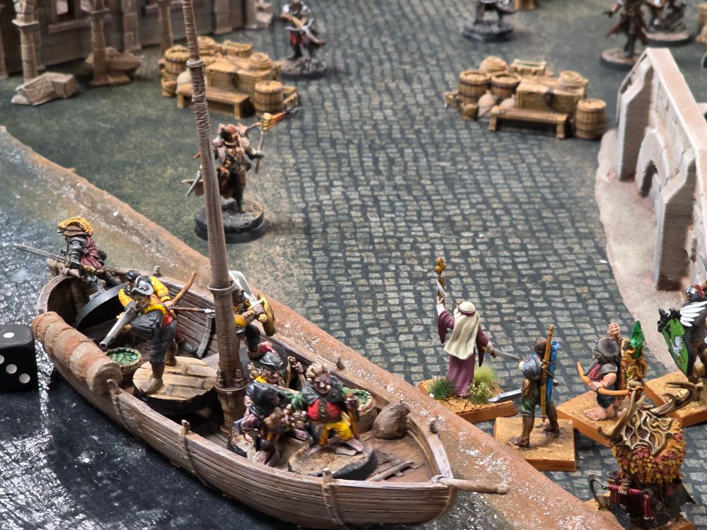 End of battle, Averlanders provide covering fire for the bretonnians