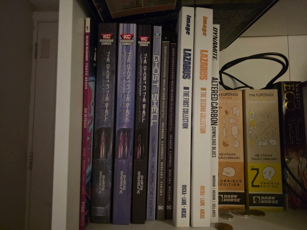 Ghost in the shell, Constantine and Lazarus
Kurosagi corpse delivery company 