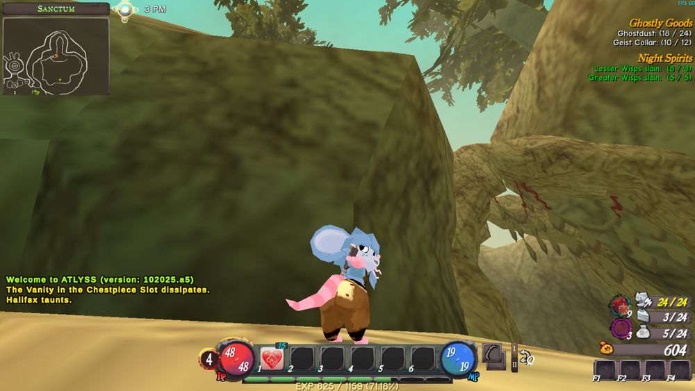 My Atlyss character, Halifax the Mouse showing off the goods