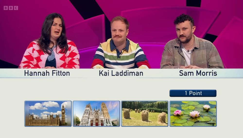 La Cathédrale de Rouen au milieu d'autres indices :
Le Parlement britannique, des bottes de foins et des nénuphars 