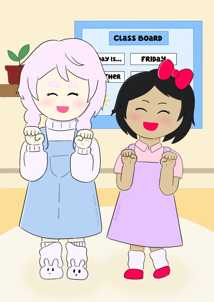 Bebe with Gwen (character by spoonshuttle in af)