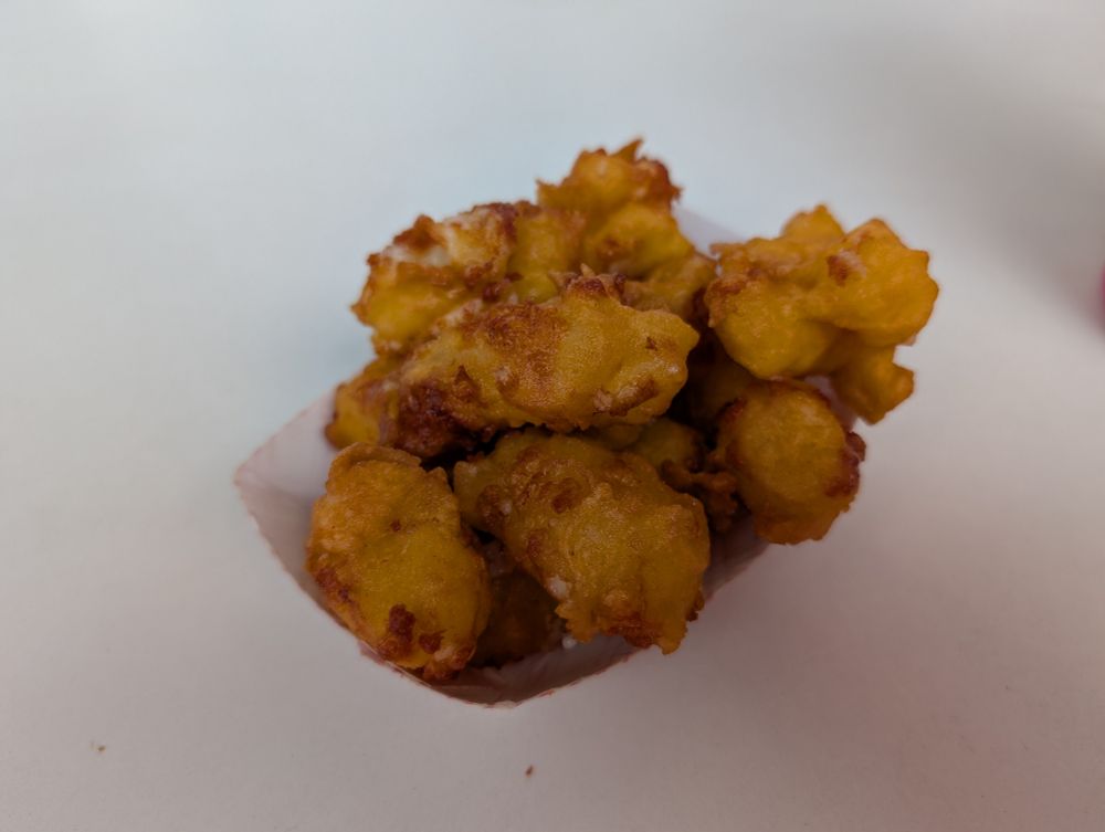 Fresh fried cheese curds