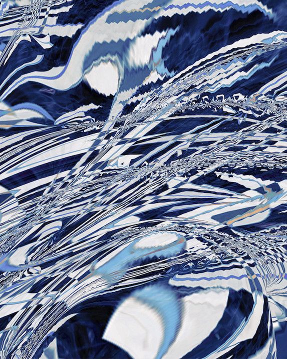 Hand coded generative digital fluid dynamics art experiment by Alida Sun
