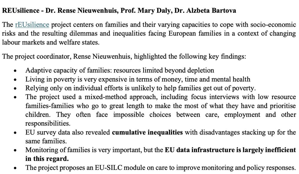 Overview of policy recommendations for the anti-poverty strategy based on rEUsilience research (these recommendations are shared in the following messages)