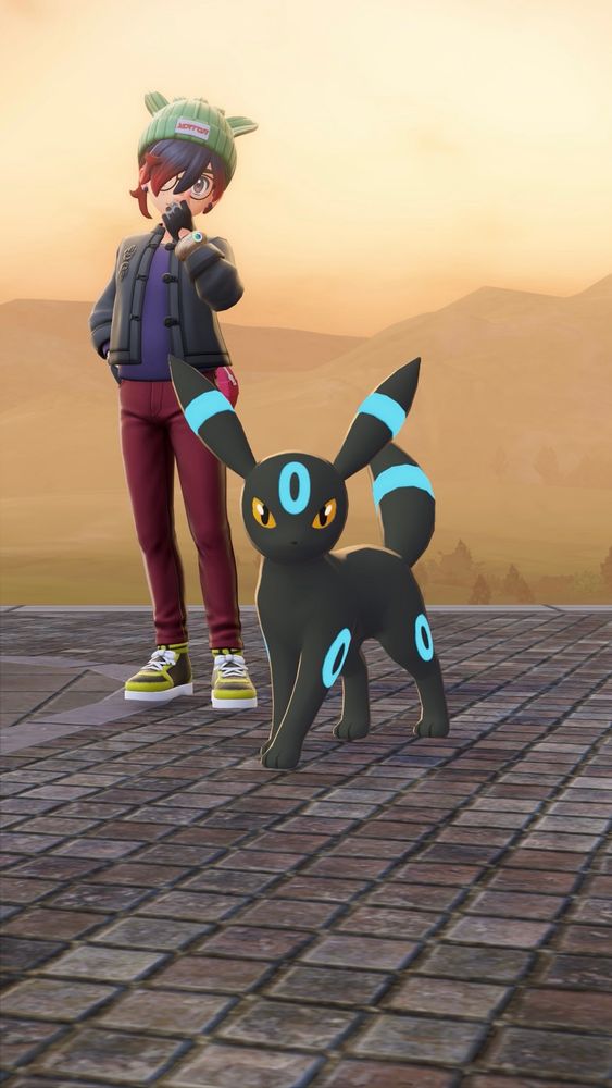 My avatar with a shiny Umbreon
